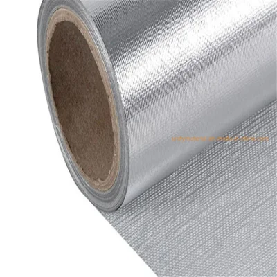 Tissu de tissus tissés par fibre de verre/fibre de verre d'E avec le papier d'aluminium enduit